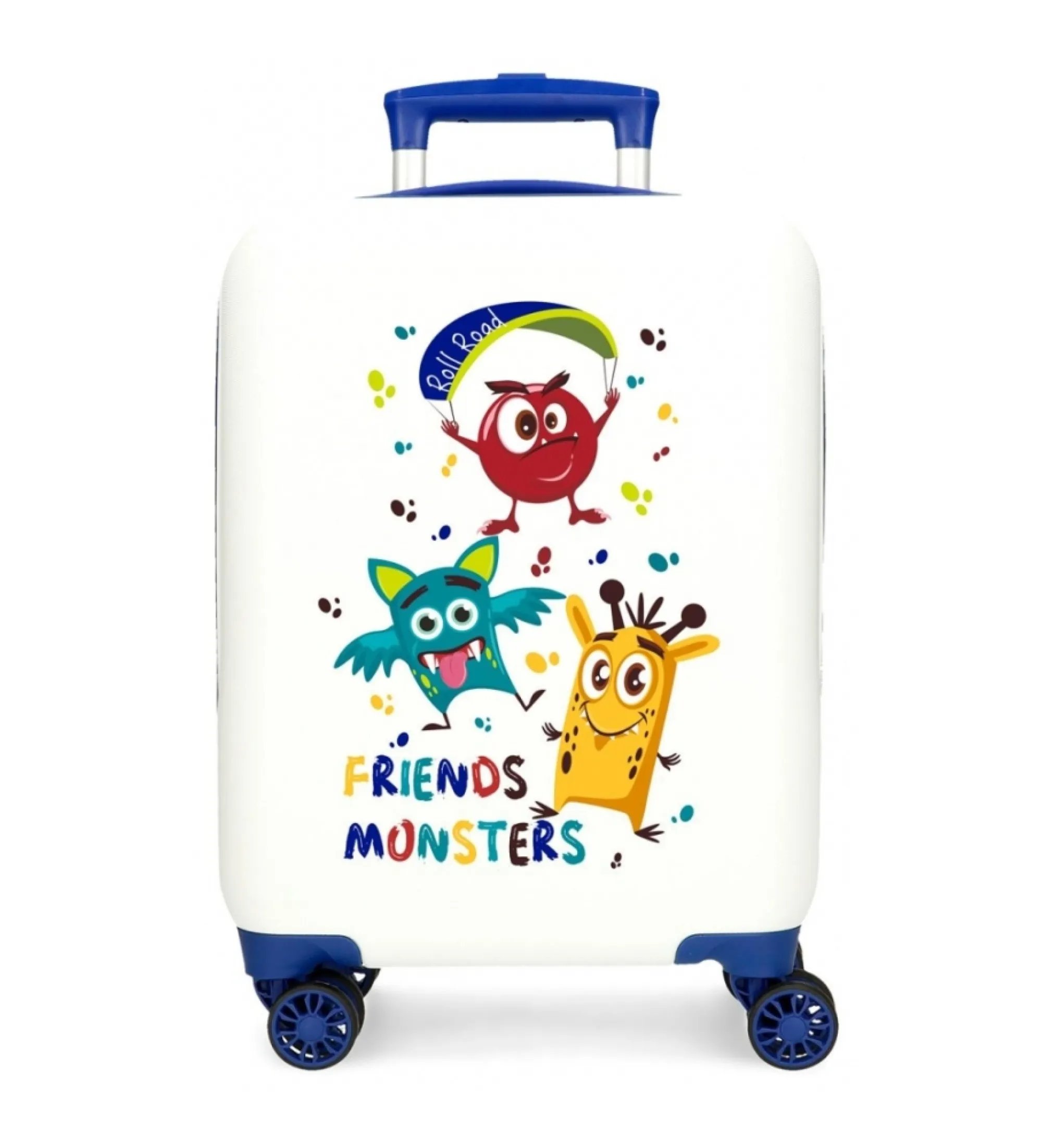 Maleta de cabina  Roll Road Little me friends rígida 50 cm blanco