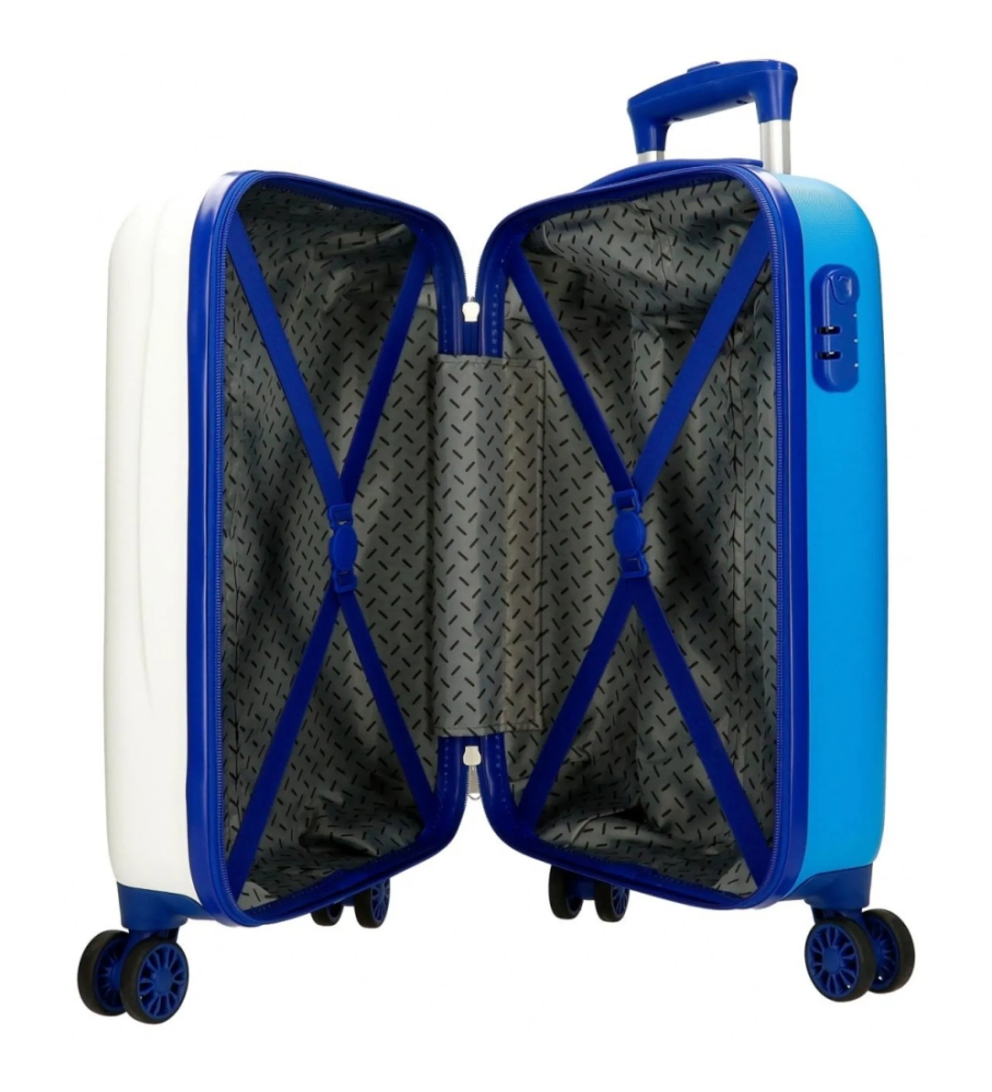 Maleta de cabina  Roll Road Little me friends rígida 50 cm blanco