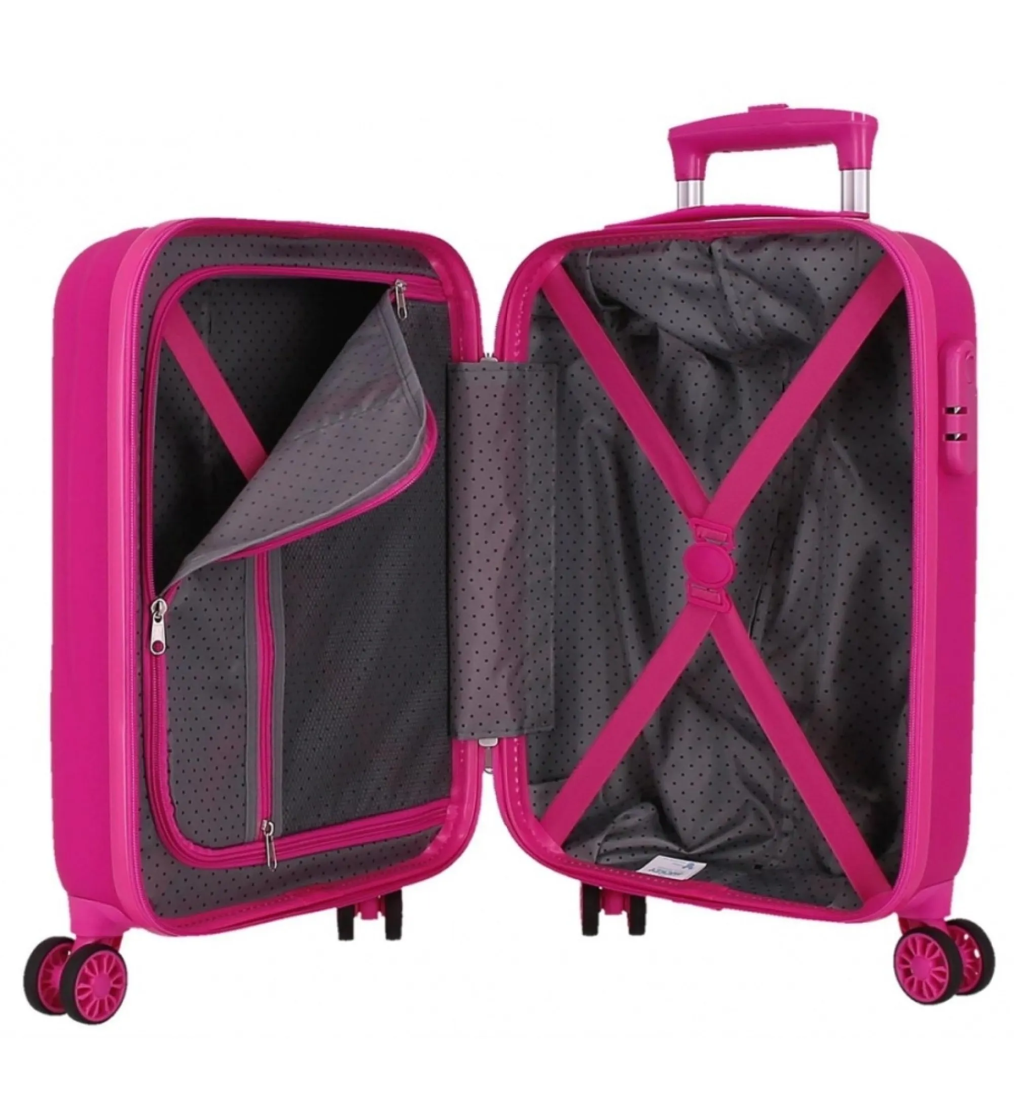 Maleta de cabina Roll Road Little me unicorn rígida 50 cm fúcsia