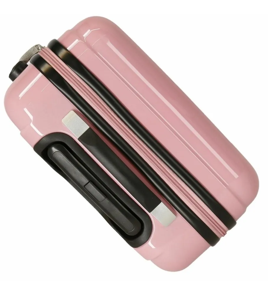 Maleta de Cabina Roll Road One World rígida 55cm rosa