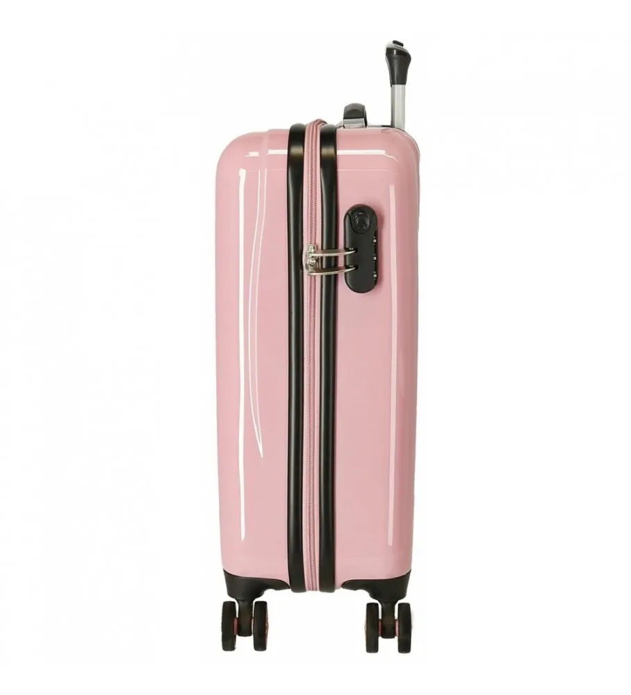 Maleta de Cabina Roll Road One World rígida 55cm rosa