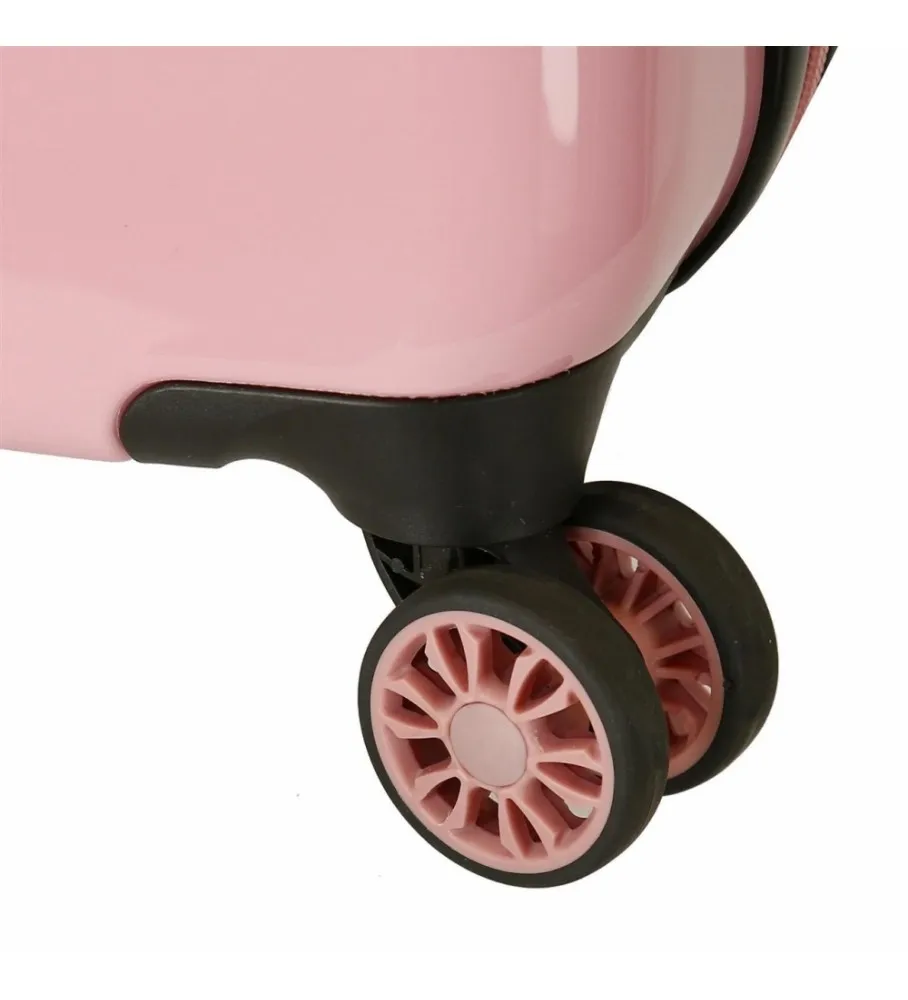 Maleta de Cabina Roll Road One World rígida 55cm rosa
