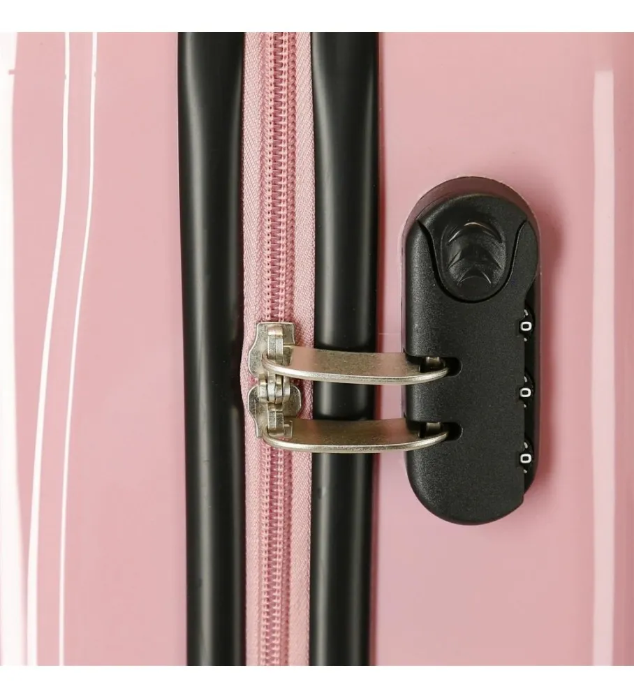 Maleta de Cabina Roll Road One World rígida 55cm rosa