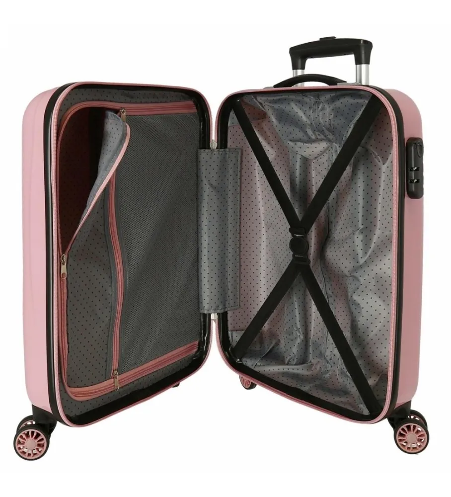 Maleta de Cabina Roll Road Precious Flower rígida 55cm rosa