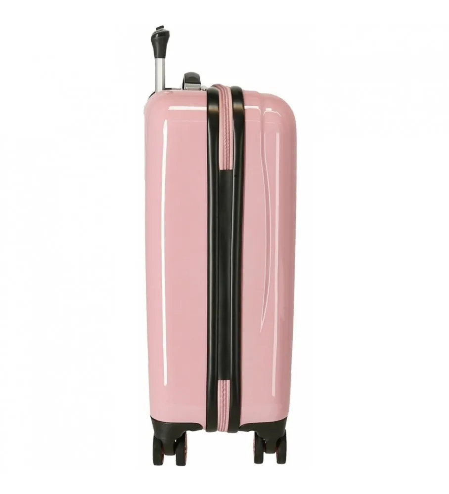 Maleta de Cabina Roll Road Precious Flower rígida 55cm rosa