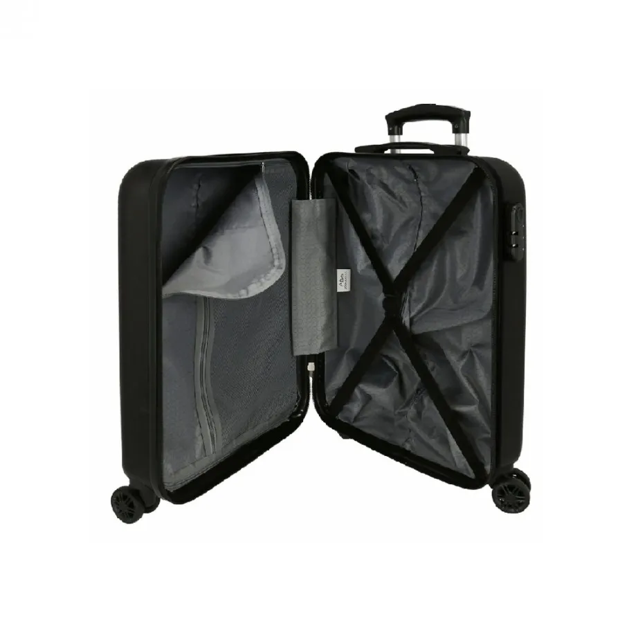 MALETA DE CABINA ROLL ROAD THE TIME IS NOW NEGRO 38X55X20CM