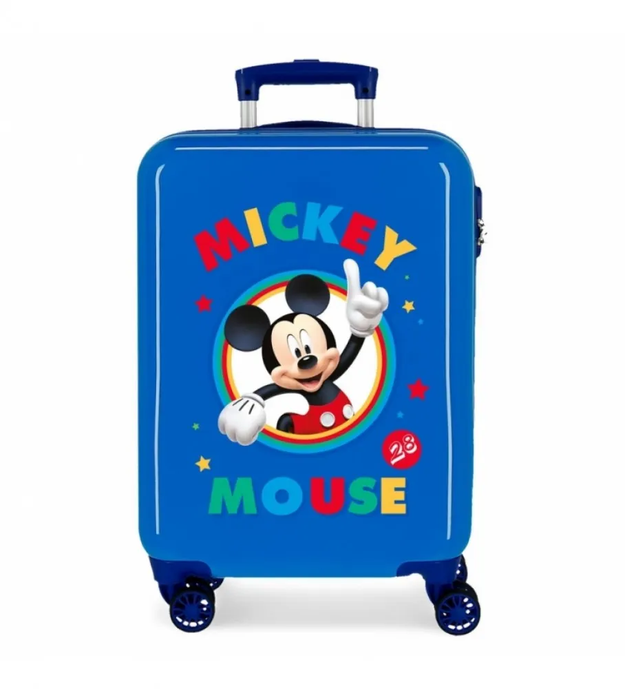 MALETA DE CABINA RíGIDA CIRKLE MICKEY AZUL 38X55X20 CM