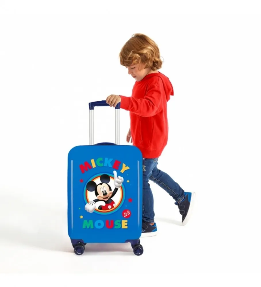 MALETA DE CABINA RíGIDA CIRKLE MICKEY AZUL 38X55X20 CM