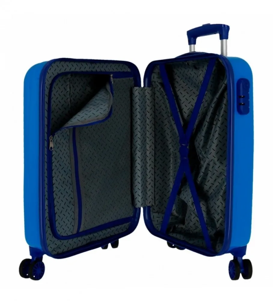 MALETA DE CABINA RíGIDA CIRKLE MICKEY AZUL 38X55X20 CM