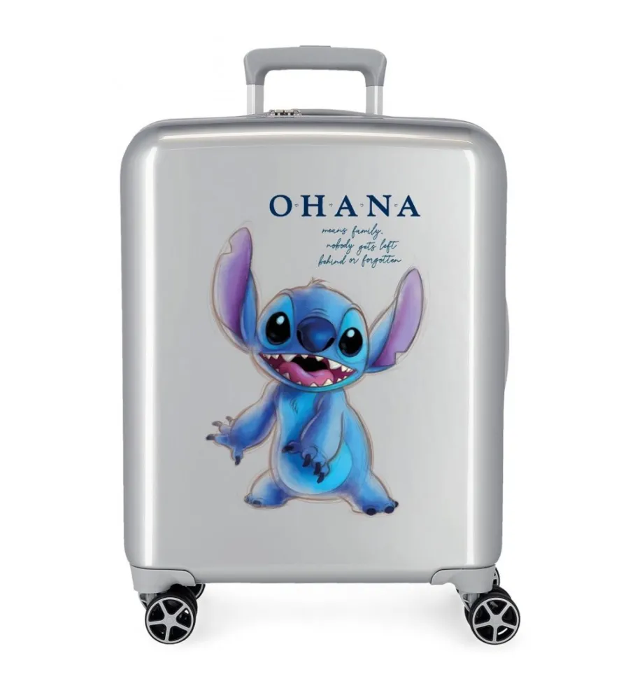 Maleta de cabina rígida Disney 100 Stich grid