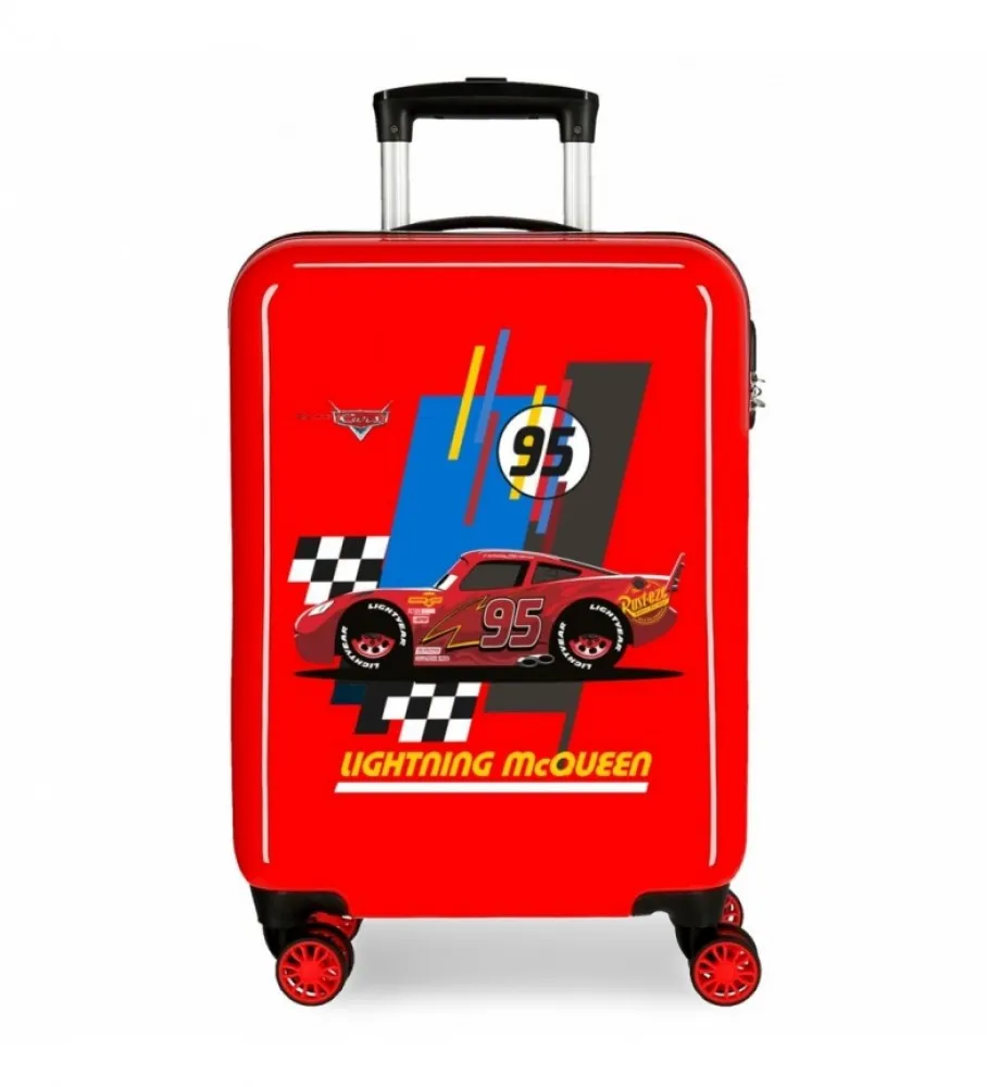 MALETA DE CABINA RíGIDA LIGHTNING MCQUEEN ROJA  38X50X20CM