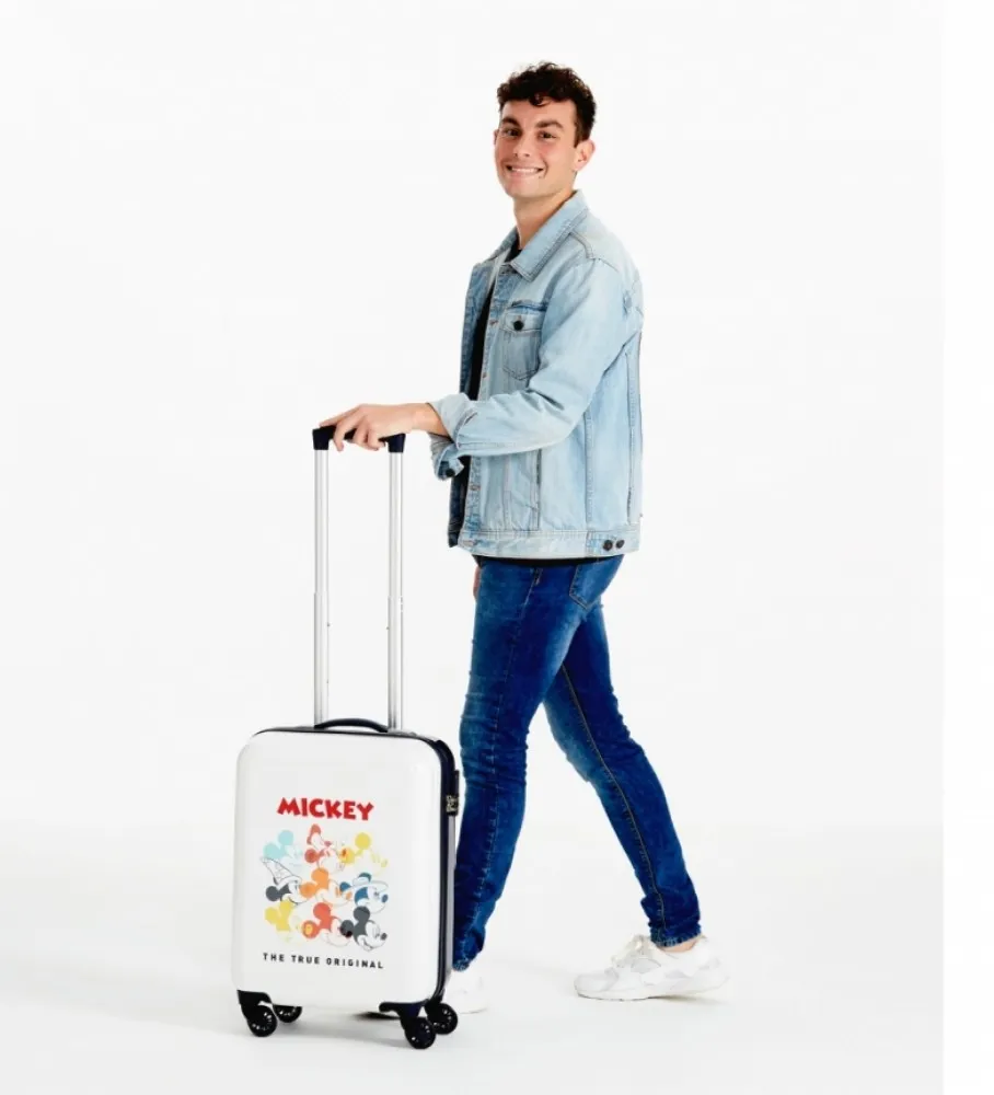 MALETA DE CABINA RíGIDA MICKEY MAGIC CARAS 36X55X20CM