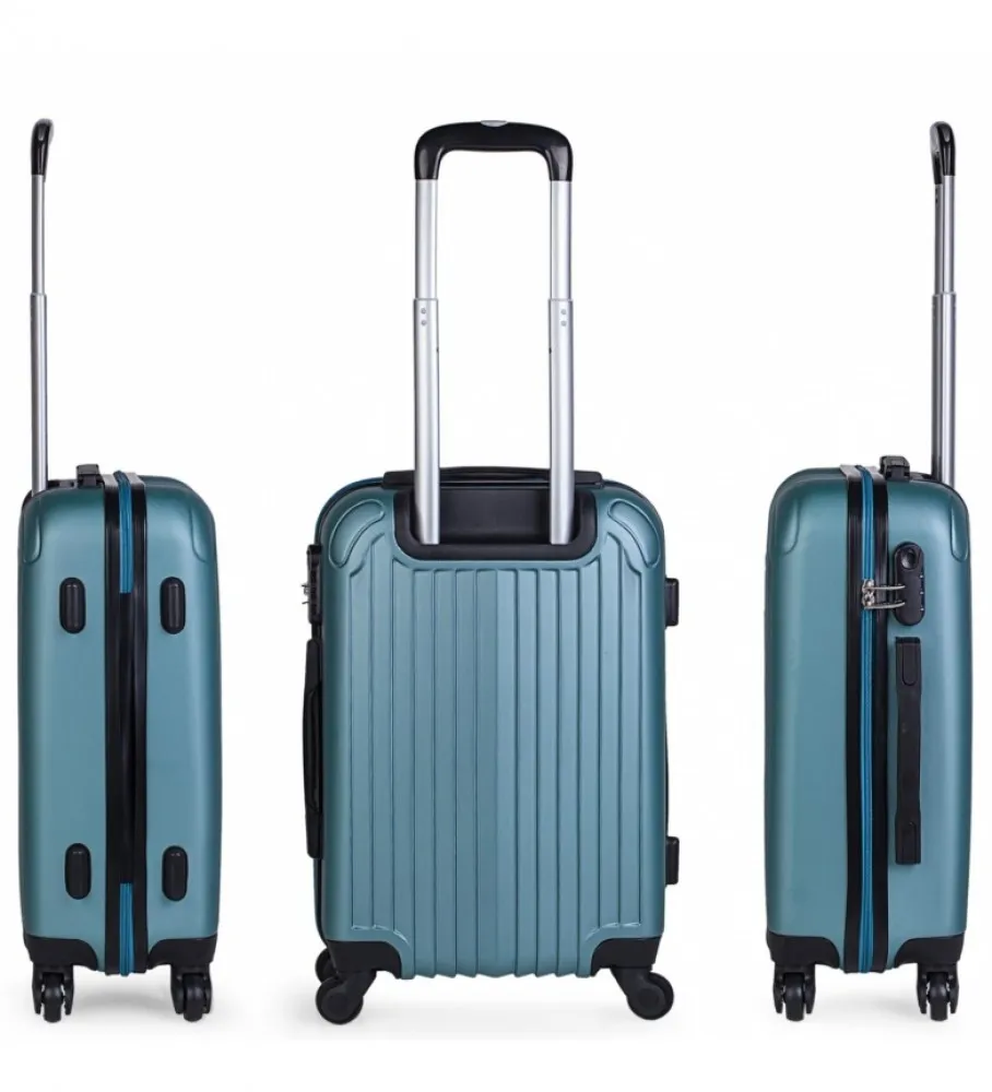 MALETA DE VIAJE CABINA RíGIDA 4 RUEDAS T71550 AGUAMARINA 55X38X20CM