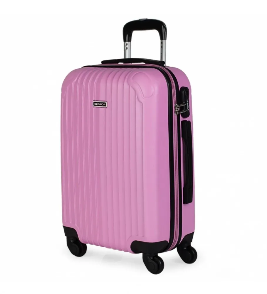 MALETA DE VIAJE CABINA RíGIDA 4 RUEDAS T71550 ROSA 55X38X20CM