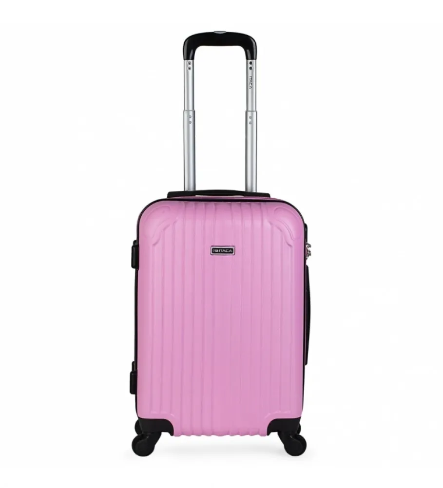 MALETA DE VIAJE CABINA RíGIDA 4 RUEDAS T71550 ROSA 55X38X20CM