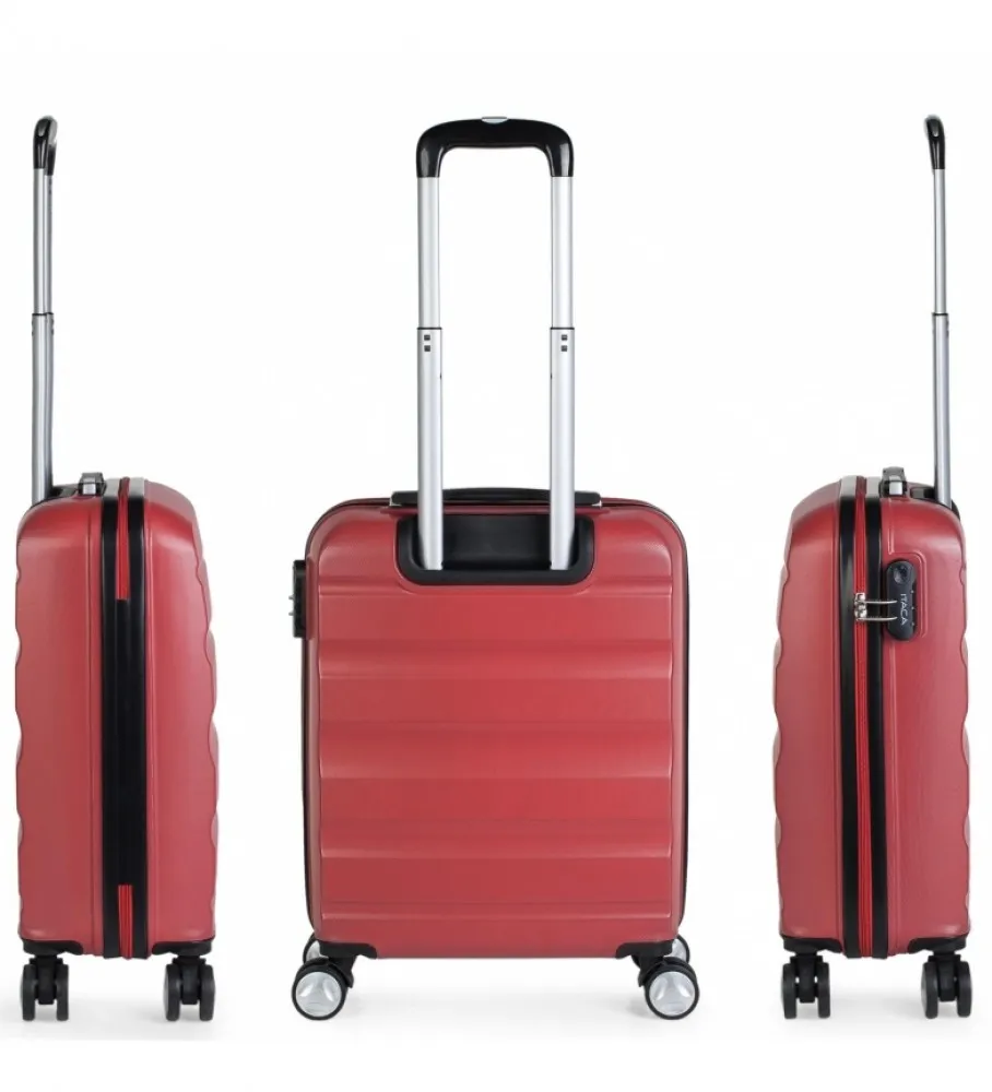 MALETA DE VIAJE CABINA TROLLEY ABS T71650 CORAL 55X40X20CM