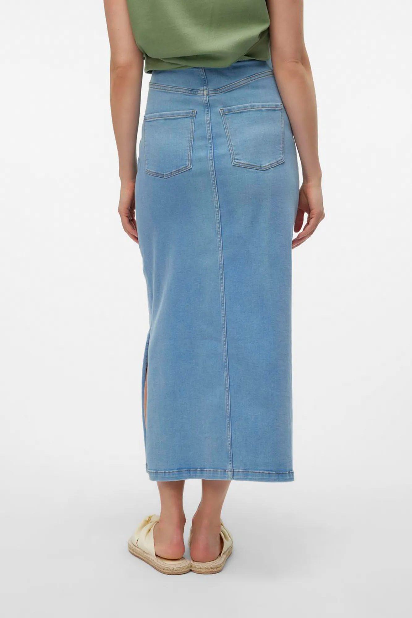 Mamalicious Falda larga denim maternity