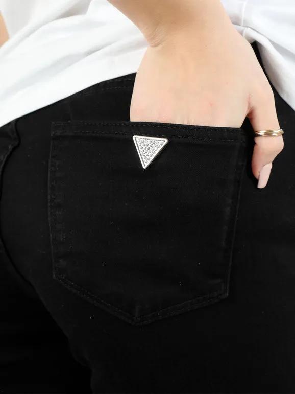 Max & Liu Pantalón vaquero negro mujer
