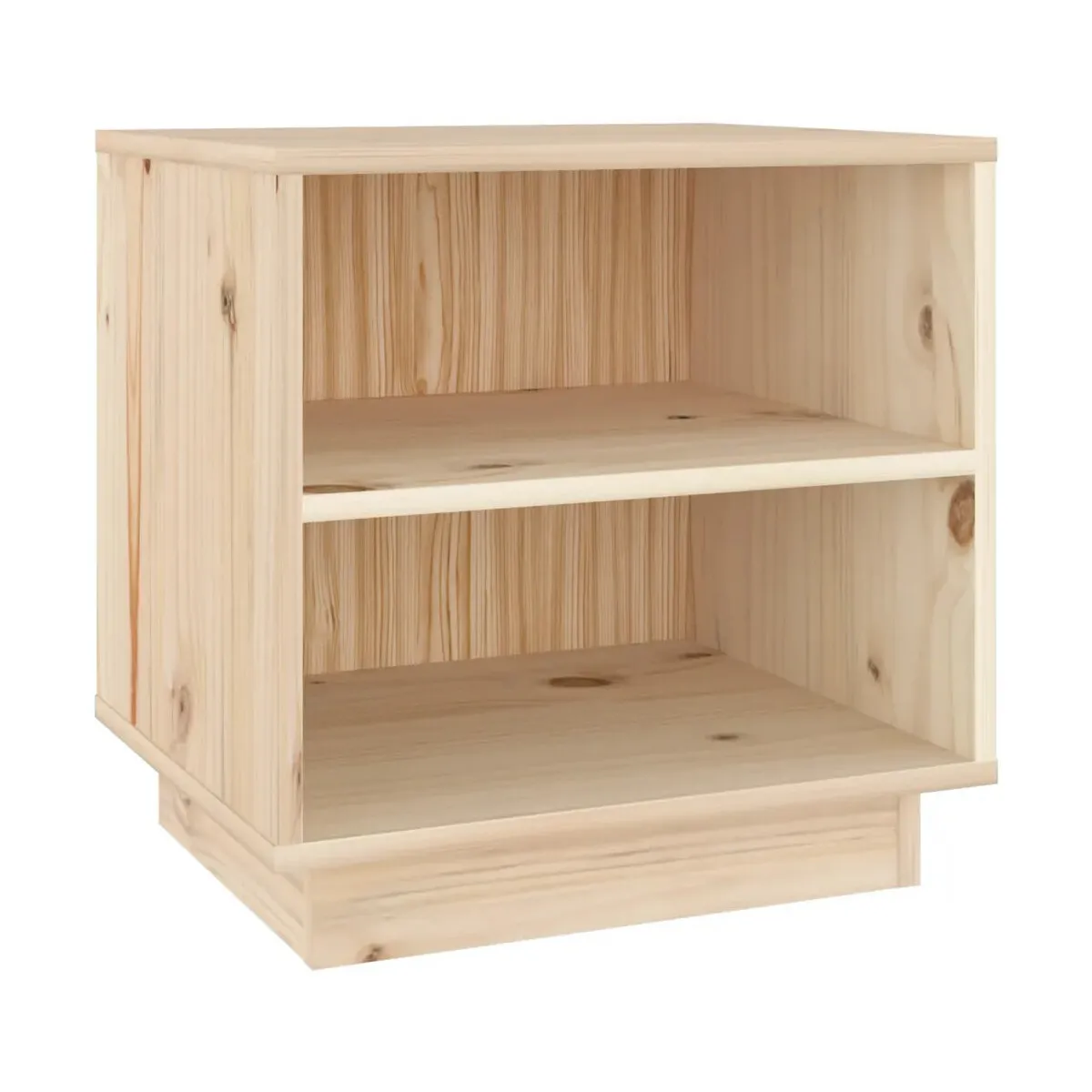 Mesita de noche de madera maciza de pino 40x34x40 cm