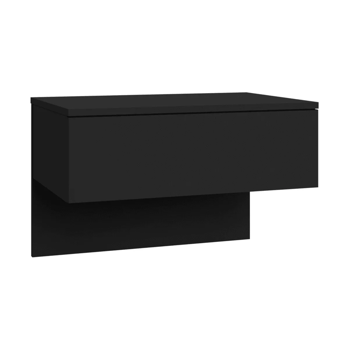 Mesita de noche de pared negra