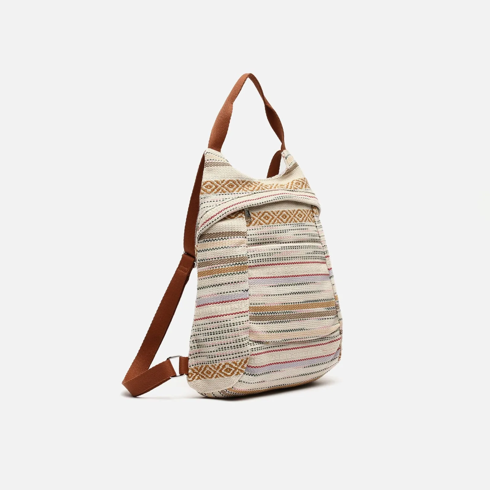 Micu mochila antirrobo con estampado jacquard