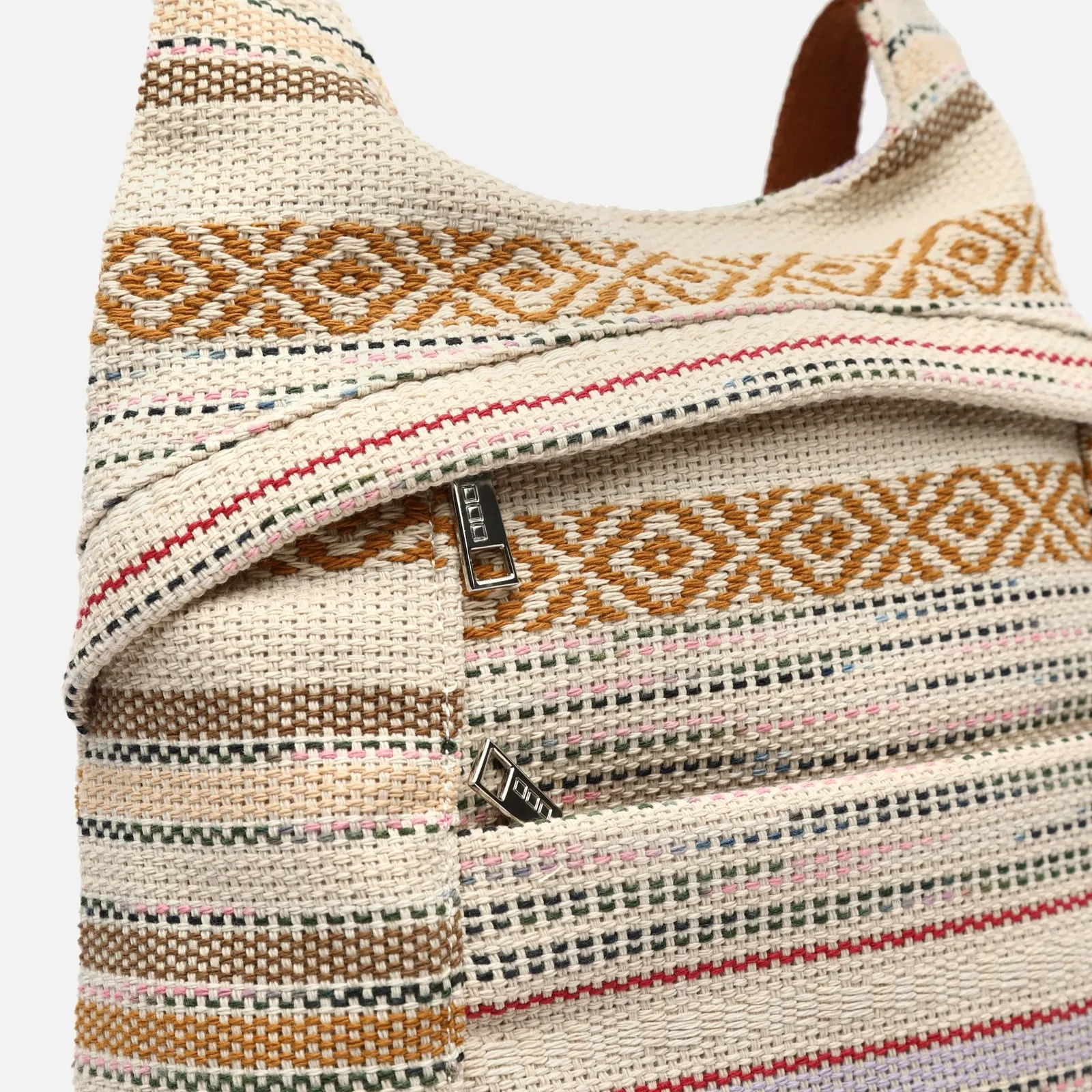 Micu mochila antirrobo con estampado jacquard