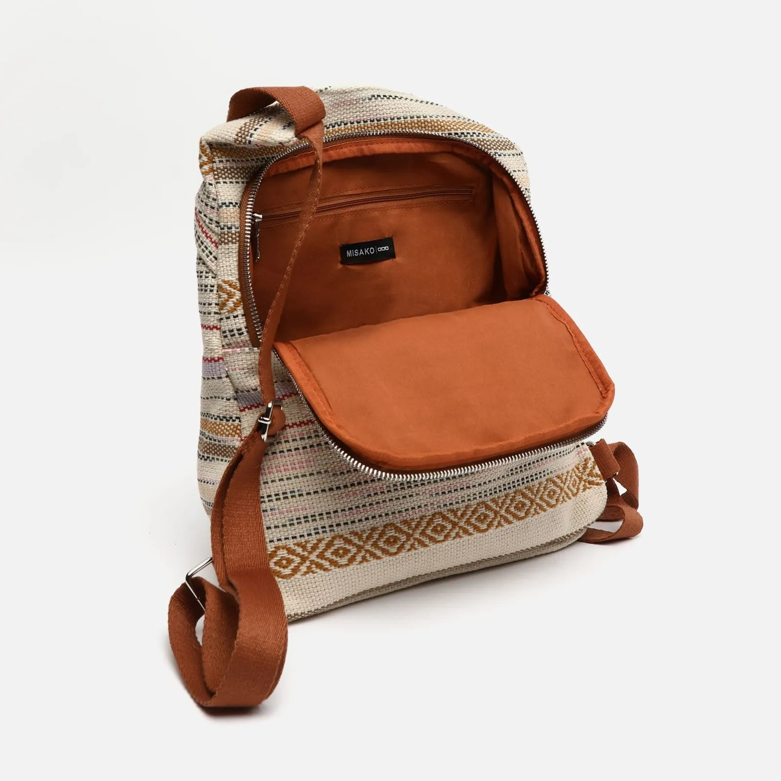 Micu mochila antirrobo con estampado jacquard