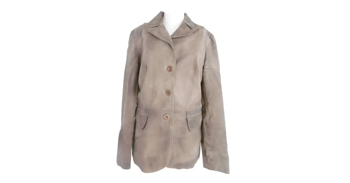 Miu Miu Vintage procesado chaqueta de gamuza a medida 