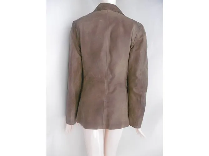 Miu Miu Vintage procesado chaqueta de gamuza a medida 