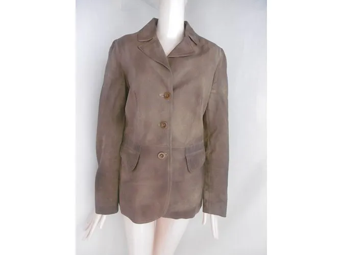 Miu Miu Vintage procesado chaqueta de gamuza a medida 