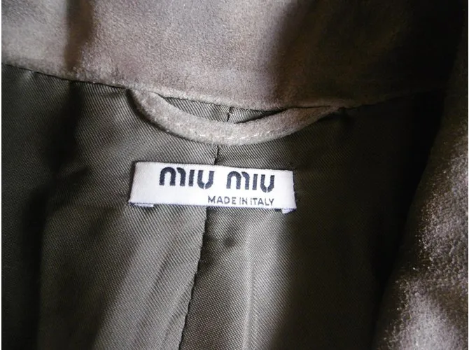 Miu Miu Vintage procesado chaqueta de gamuza a medida 