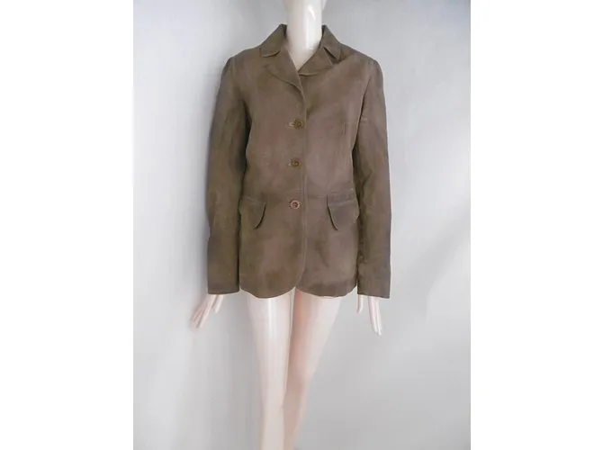 Miu Miu Vintage procesado chaqueta de gamuza a medida 