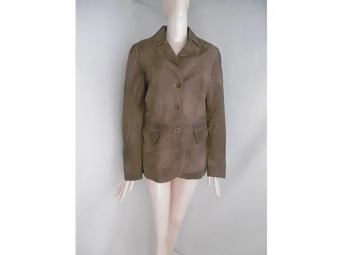 Miu Miu Vintage procesado chaqueta de gamuza a medida 