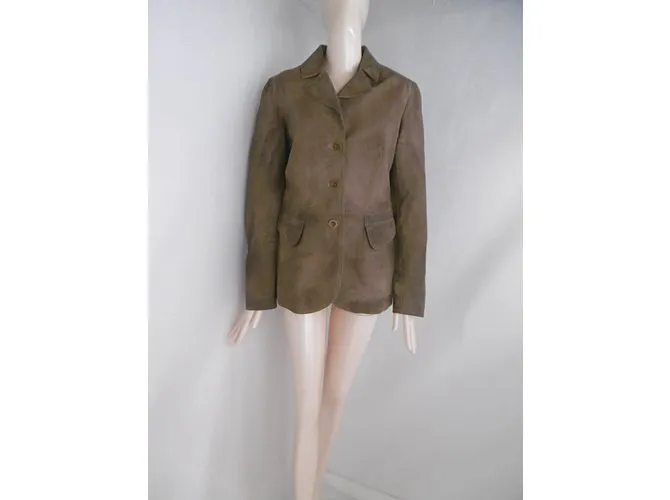 Miu Miu Vintage procesado chaqueta de gamuza a medida 