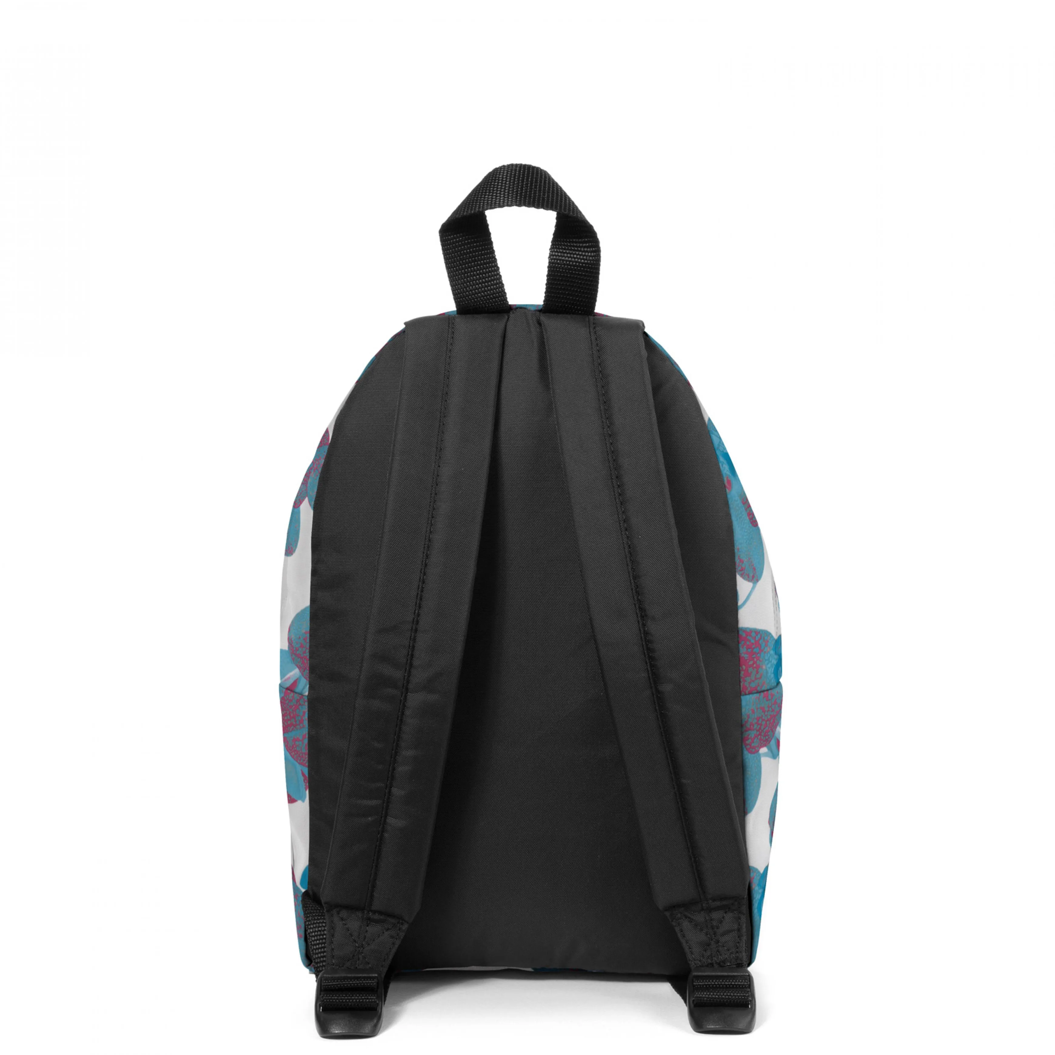 MOCHILA EASTPAK Orbit 10 litros XS Mod. pequeño EK043A91 Charming White Flores Rosas y turquesas fondo blanco