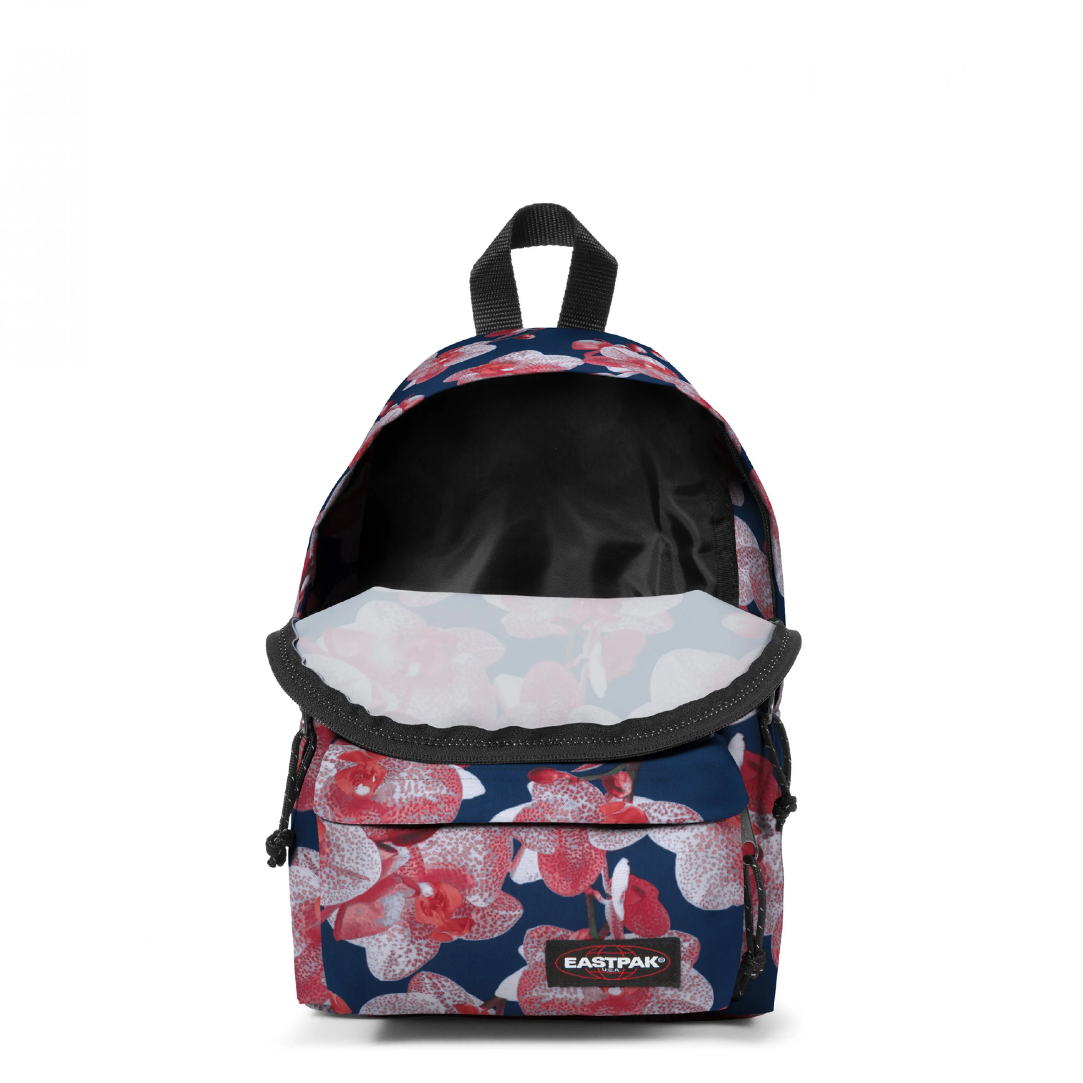 MOCHILA EASTPAK Orbit XS 10 litros Mod. pequeño EK043A90 Charming Pink fondo azul con flores rosas