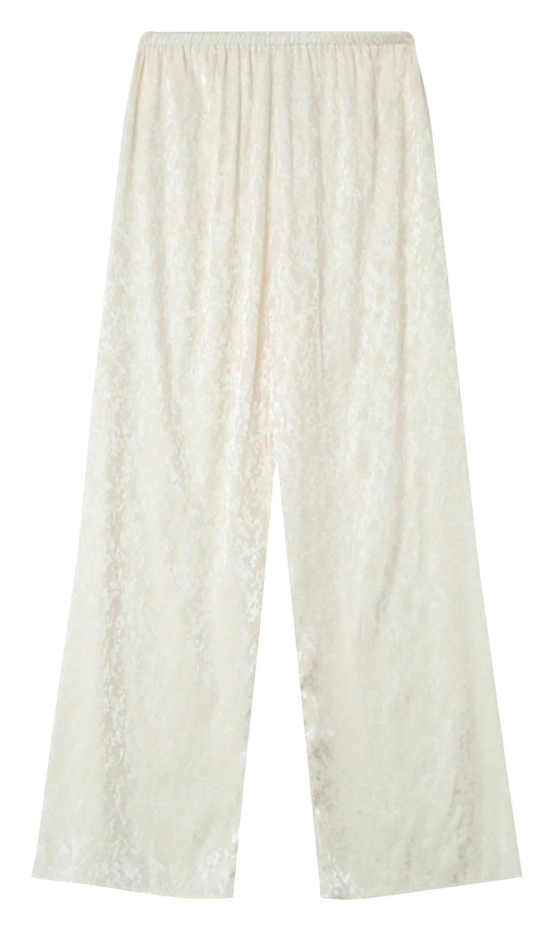 MONCEAU  PANTALóN FLUIDO DE JACQUARD SATINADO EN BLANCO