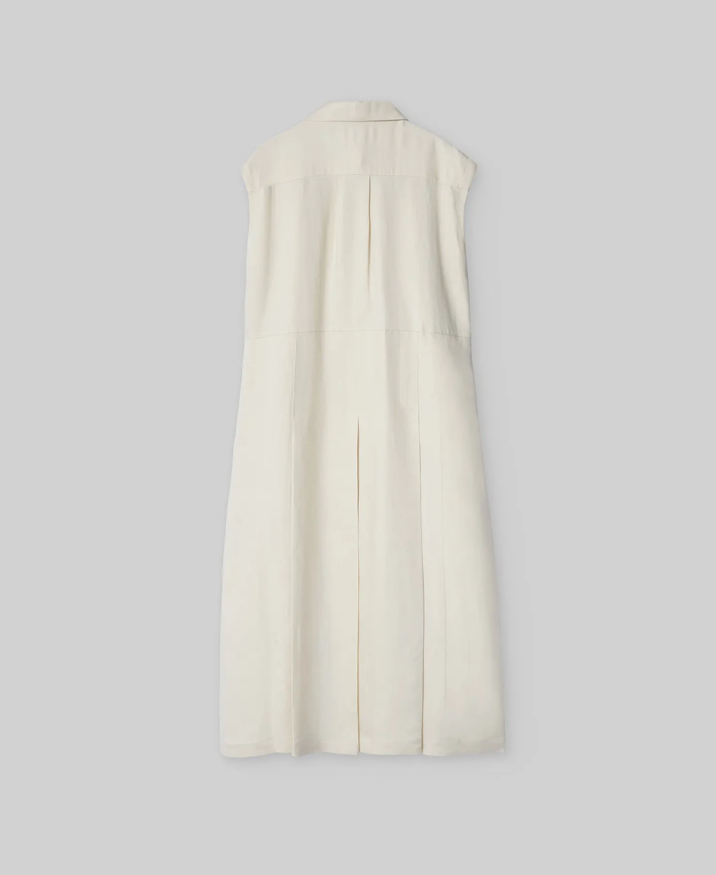 Natural linen knitted dress woman