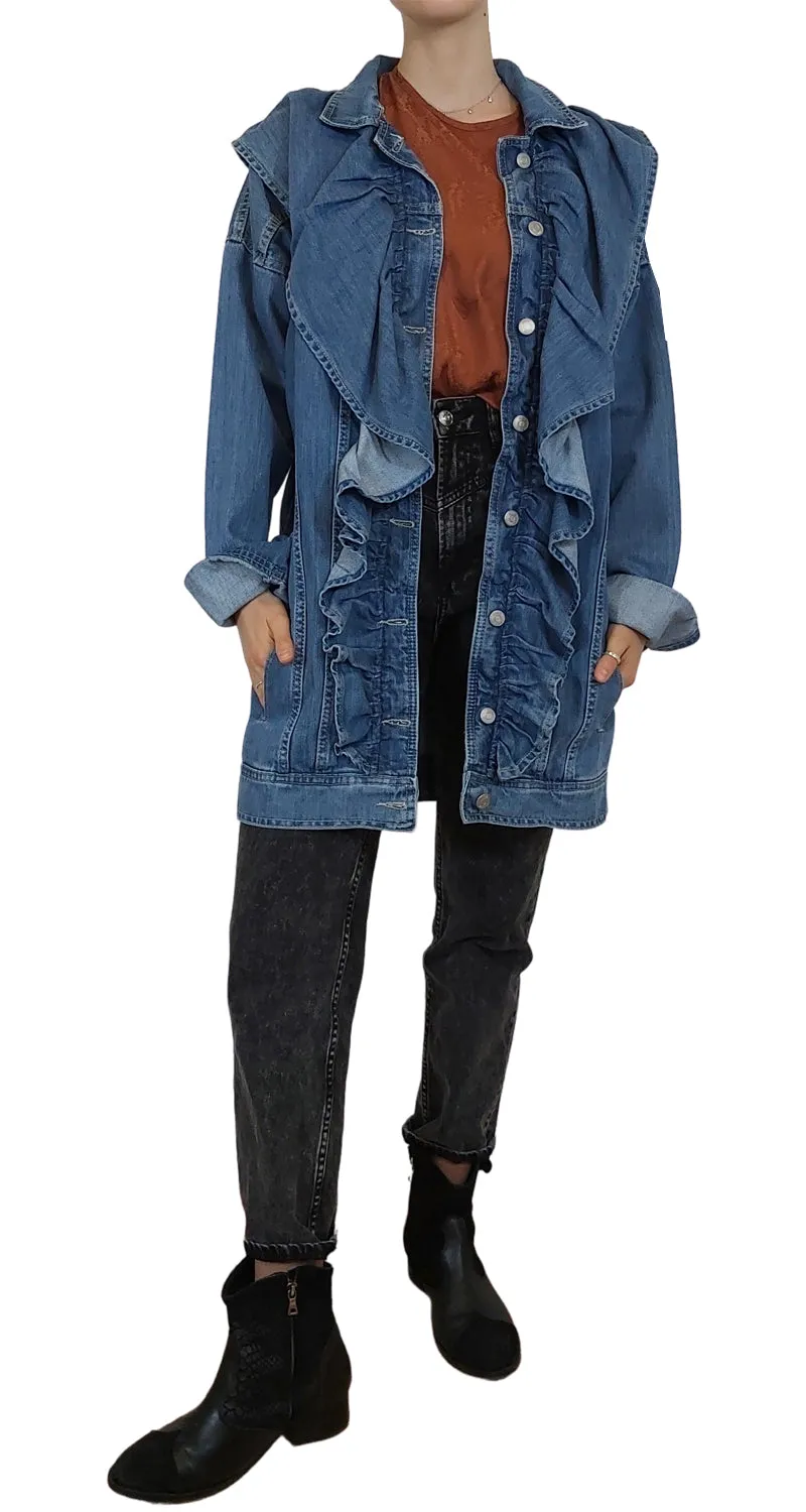 NEUTRO Chaqueta Denim Oversize Volantes
