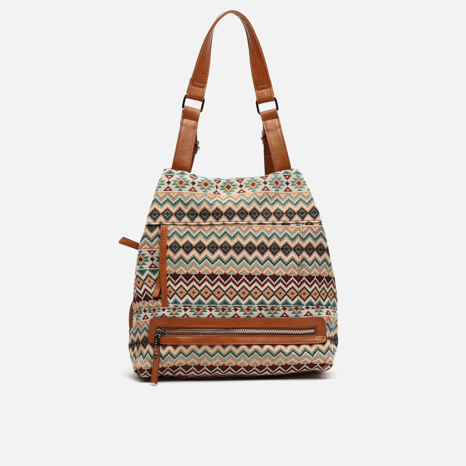 Nisha mochila antirrobo con estampado jacquard
