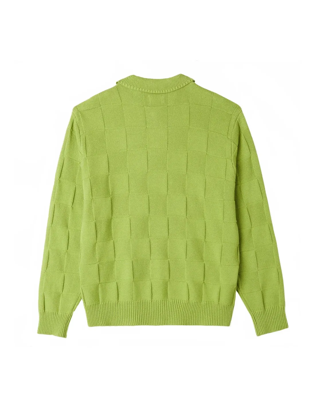 OBEY ALBERT POLO SWEATER TARRAGON GREEN MULTI