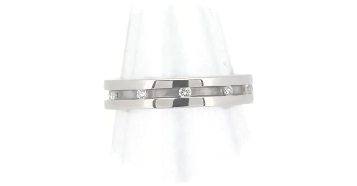 Otras joyas & Other Stories 4℃ Anillo de diamantes, Platino PT950, tamaño 9, De las mujeres, plata, Seminuevo en excelentes 