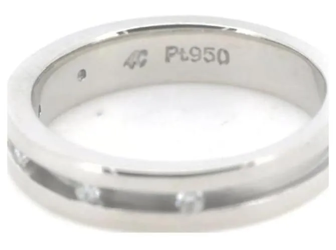 Otras joyas & Other Stories 4℃ Anillo de diamantes, Platino PT950, tamaño 9, De las mujeres, plata, Seminuevo en excelentes 