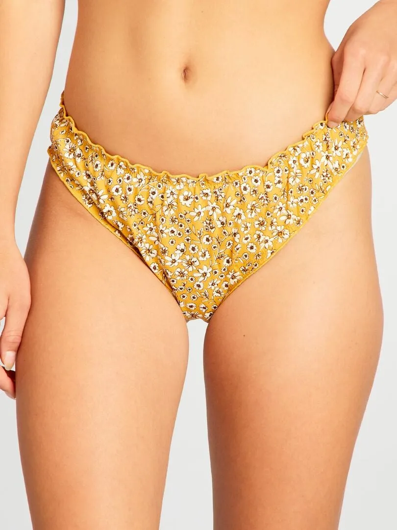 PACK DE 2 BRAGUITAS BLOOMER ESTAMPADAS  AMARILLO