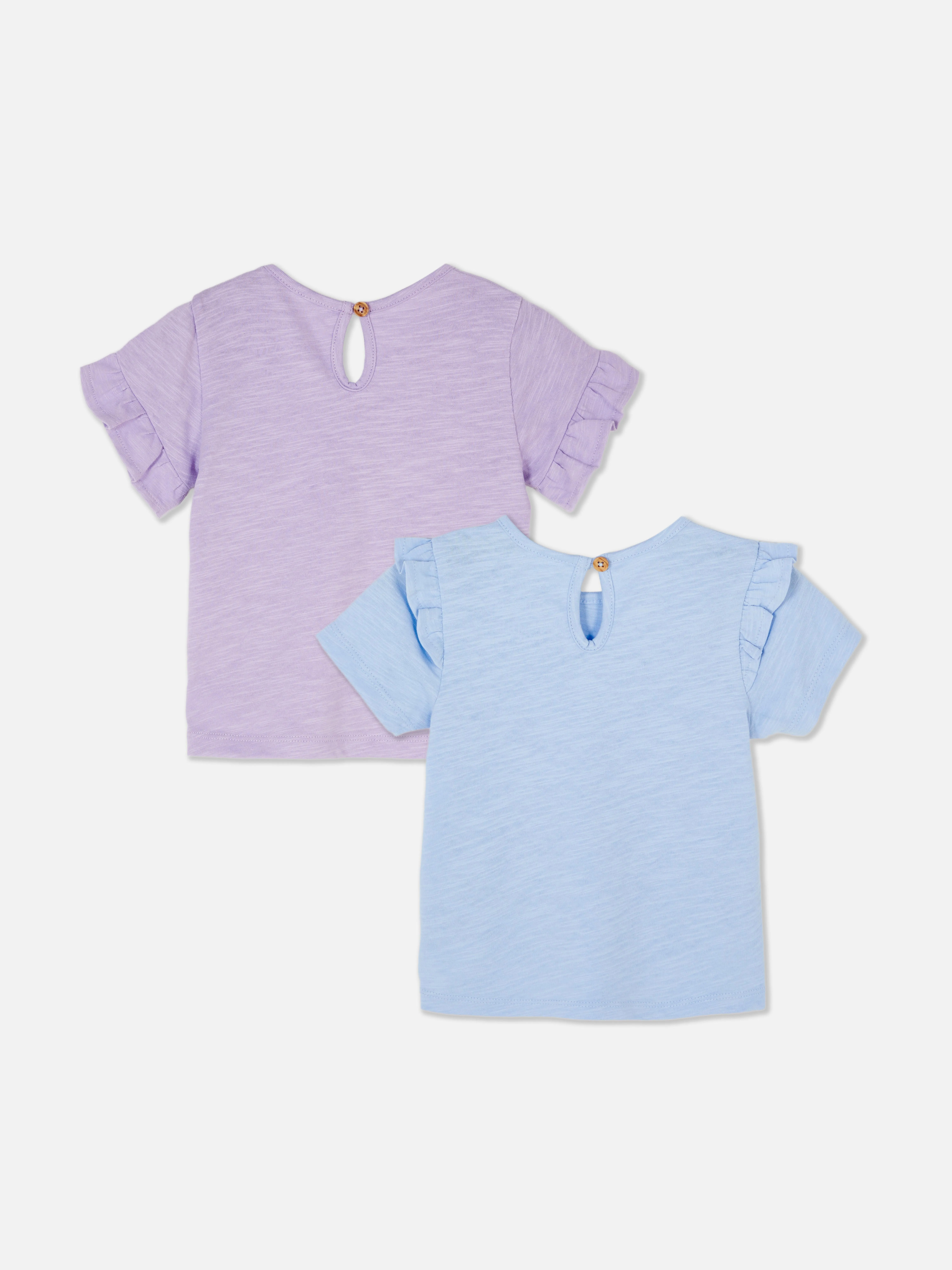 Pack de 2 camisetas de manga corta con volantes