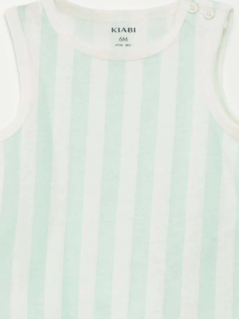PACK DE 2 CAMISETAS SIN MANGAS DE PUNTO  AZUL