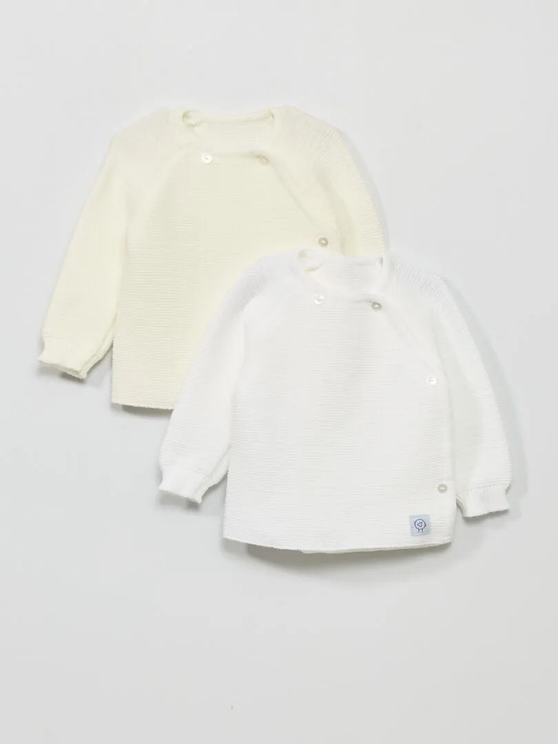 PACK DE 2 CAMISETAS 'MANUFACTURE DE LAYETTE'  FABRICADO EN FRANCIA  BLANCO