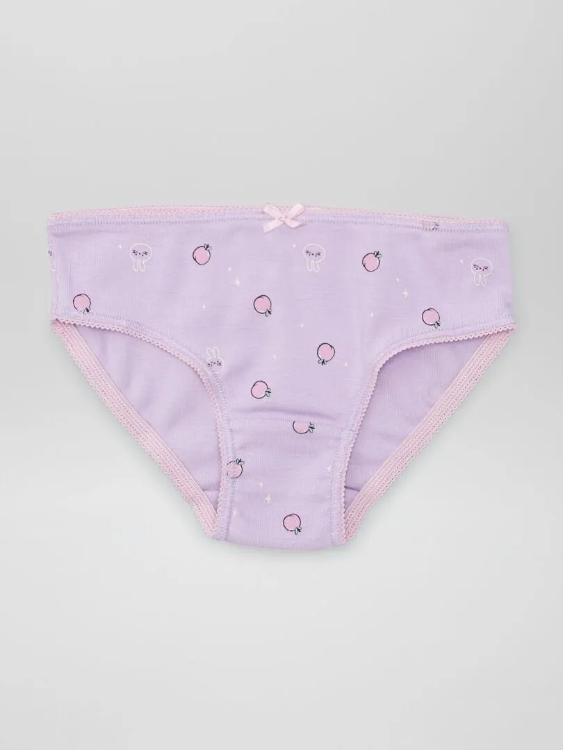 PACK DE 3 BRAGUITAS DE FANTASíA  PURPURA
