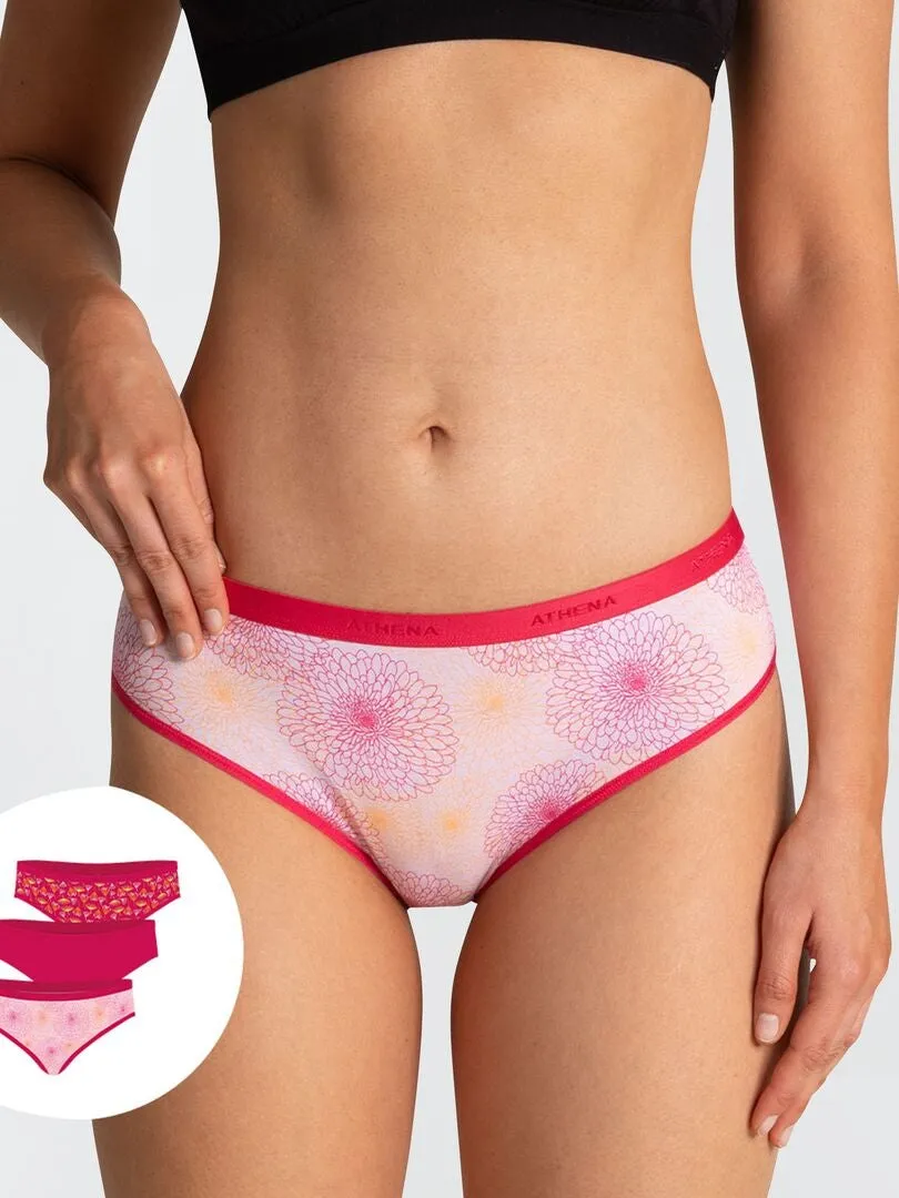 PACK DE 3 BRAGUITAS 'ATHENA'  ROSA