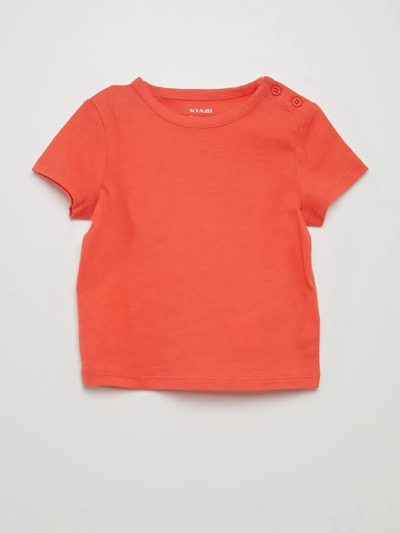 PACK DE 4 CAMISETAS LISAS  ROJO